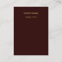 Royal Deep Burgundy Personalized  place card