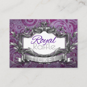Royal Diaper Raffle Lila & White Ethnic Princess Begleitkarte