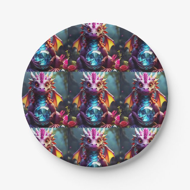 Royal Dragon Pappteller (Vorderseite)