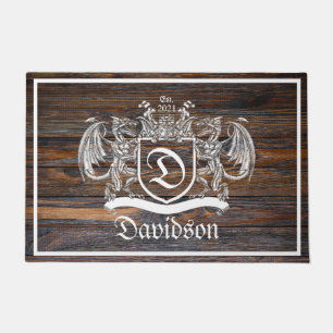 Royal Dragon Wappen Door Mat Fußmatte