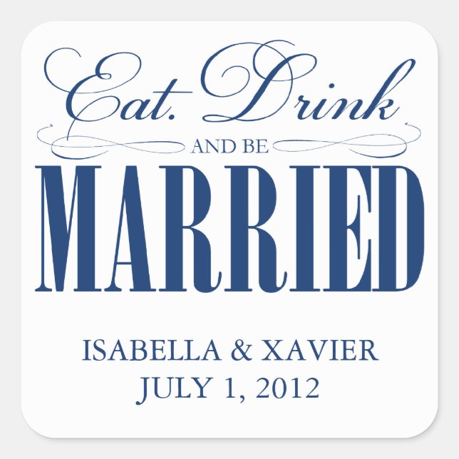 Royal Eat, Drinks & Be Verheiratet | Aufkleber (Vorderseite)