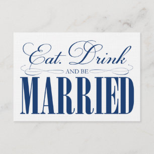 Royal Eat, Drinks & Be Verheiratet Einschließung Begleitkarte