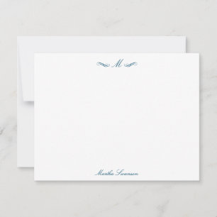 Royal Elegane Luxury Navy Blue Personalisiert Mitteilungskarte