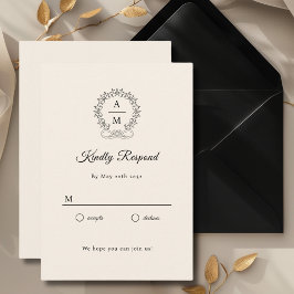 Royal, Elegant, Wedding RSVP Begleitkarte
