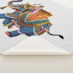 Royal Elephant's Journey: Indisches Folklore-Desig Sherpadecke