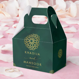 Royal Emerald Green Gold Verziert Wedding Vielen D Geschenkschachtel
