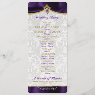 Royal Fairytale IWedding Program Einladung