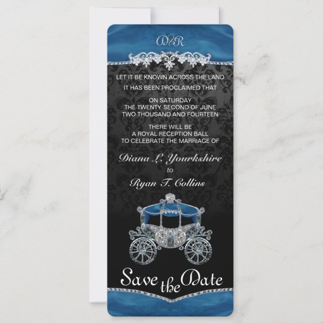 Royal Fairytale Save the Date Einladung (Vorderseite)