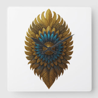 Royal Feather | Horloge murale égyptienne noire et
