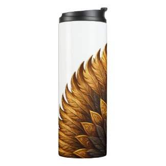 Royal Feather | Schwarz & Gold   Thermosbecher