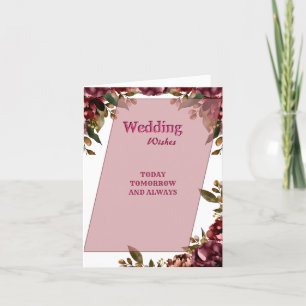 Royal Floral Wedding Greetings Wishing Congrates Dankeskarte
