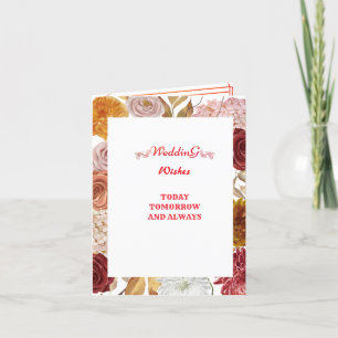 Royal Floral Wedding Greetings Wishing Congrates Dankeskarte