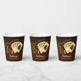 Royal Flush Poker Themed Personalisiert Paper Cups Pappbecher