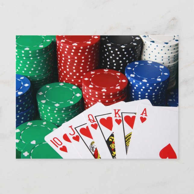 Royal Flush Postcard Postkarte (Vorderseite)
