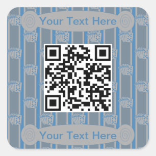 Royal Flush QR Code: Spaß und Prunk Quadratischer Aufkleber