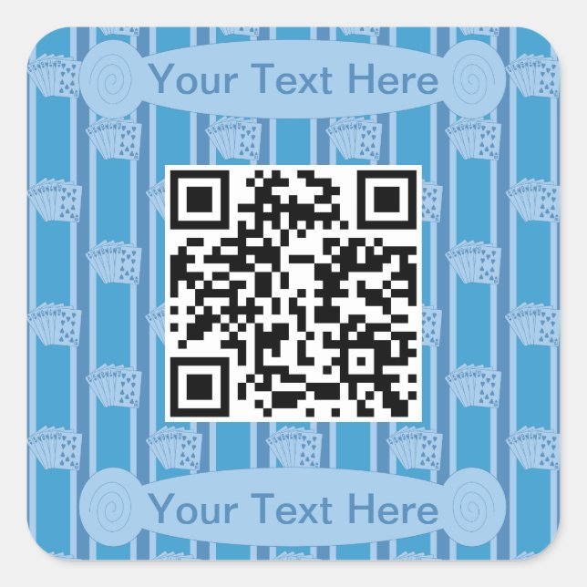 Royal Flush QR-Code: Spaß und Prunk Quadratischer Aufkleber (Vorderseite)