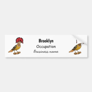 Royal Flycatcher Cartoon Illustration Autoaufkleber