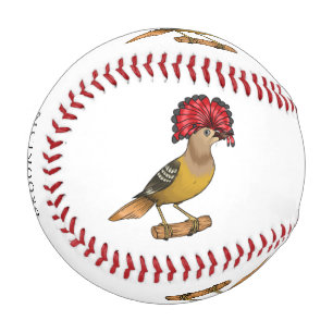 Royal Flycatcher Cartoon Illustration Baseball