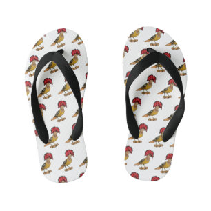Royal Flycatcher Cartoon Illustration Kinderbadesandalen