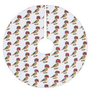 Royal Flycatcher Cartoon Illustration Polyester Weihnachtsbaumdecke
