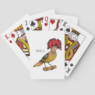 Royal Flycatcher Cartoon Illustration Spielkarten