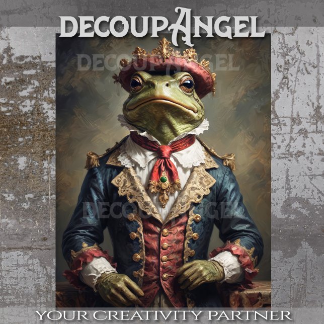 Royal Frog - Decoupage- Seidenpapier (Von Creator hochgeladen)