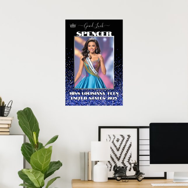 Royal Glitzer Glitz Custom Pageant Door Banner Poster (Heimbüro)