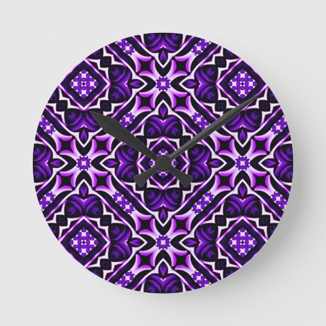 Royal Glow_ Runde Wanduhr (Vorderseite)
