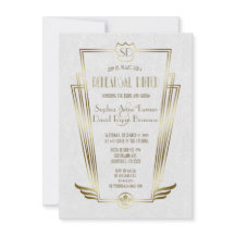 Royal Gold Art Deco Monogram Probe Dinner