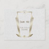 Royal Gold Art Deco Monogram Wedding Vielen Dank