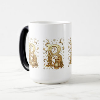 Royal Gold B Luxury Snowman Magic Mug Verwandlungstasse