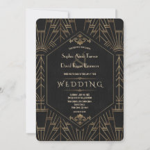 Royal Gold Black Great Gatsby 1920er Hochzeit