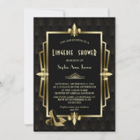 Royal Gold Black Great Gatsby Lingerie Dusche