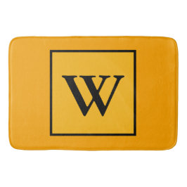 Royal Gold Black Monogram Geometric Badematte