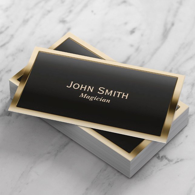 Royal Gold Border Magician Visitenkarte (Von Creator hochgeladen)
