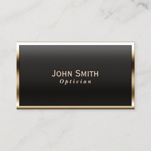 Royal Gold Border Optician Business Card Visitenkarte (Vorderseite)