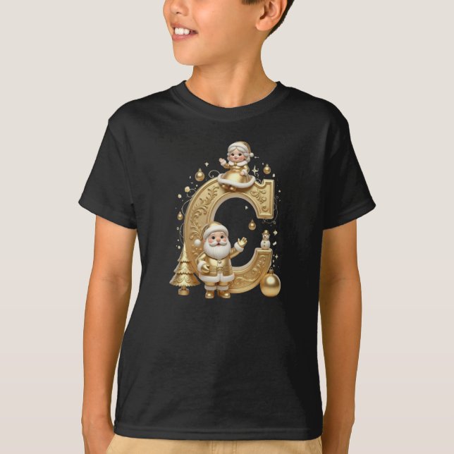 Royal Gold C Santa Boys Holiday Basic Tee (Vorderseite)