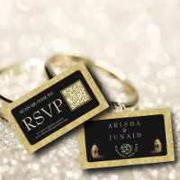 Royal Gold Damask Muslim QR Code UAWG Wedd Website