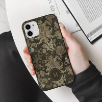 Royal Gold Damask Personalisiert Monogram