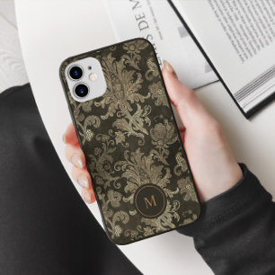 Royal Gold Damask Personalisiert Monogram Case-Mate iPhone Hülle