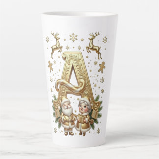 Royal Gold Letter A Luxury Unisex Latte Mug Milchtasse
