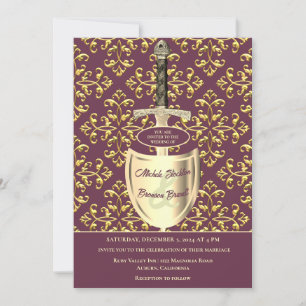 Royal Gold Pattern Hochzeitseinladung Einladung