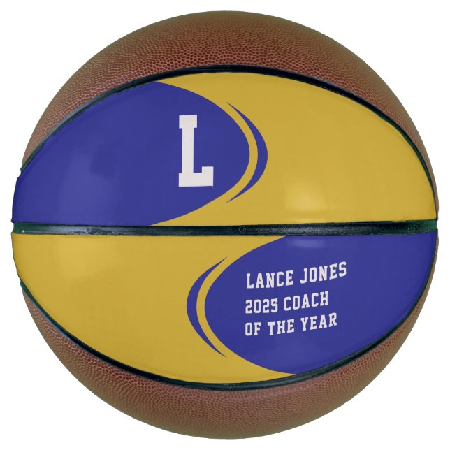 Royal Gold Personalisiert Basketball (Vorderseite)