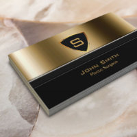 Royal Gold Shield Carte de visite de chirurgien pl