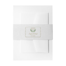 Royal Gold Wappen Grüne Hochzeit Einladungsbanderole