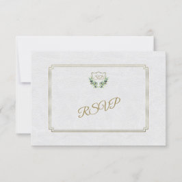 Royal Gold Wappen Lush Greenerity Wedding RSVP