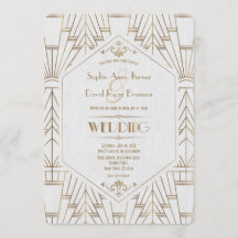 Royal Gold White Great Gatsby 1920er Hochzeit