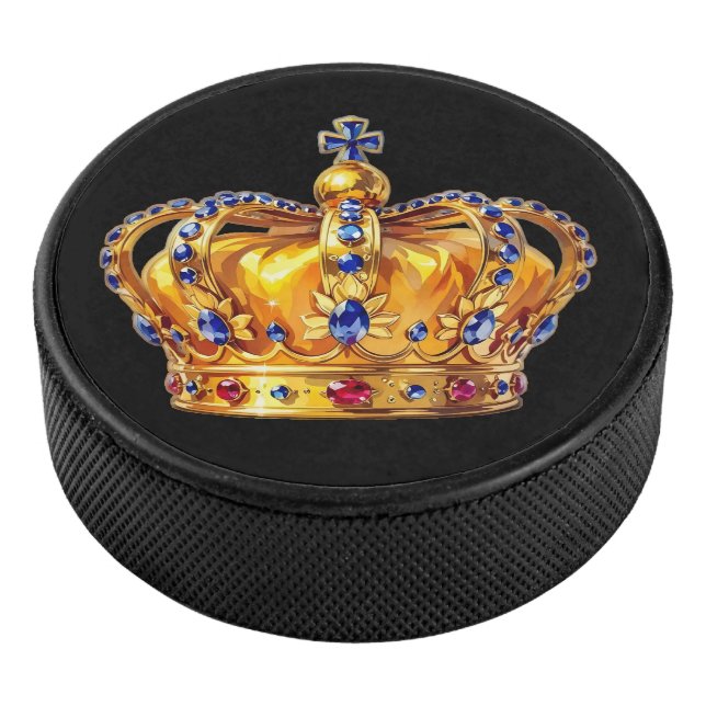 Royal golden crown eishockey puck (3/4)