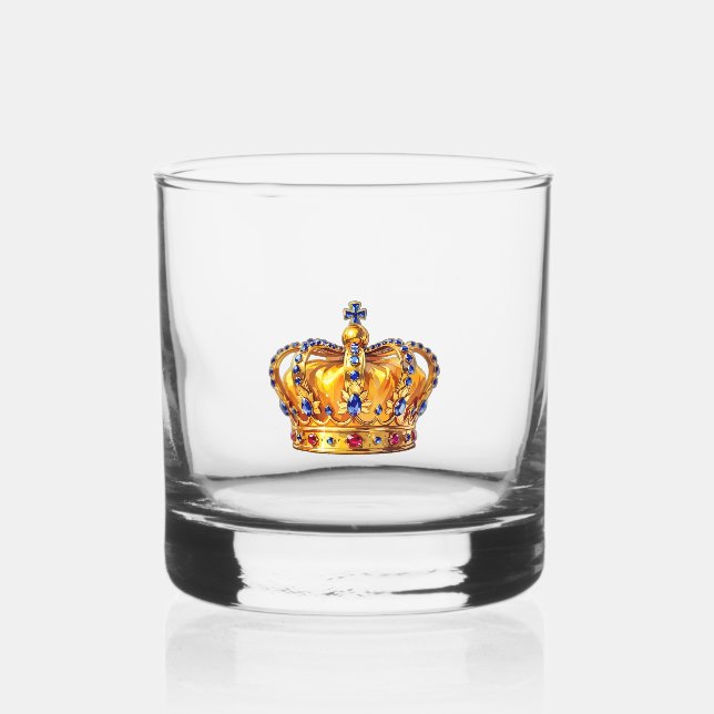 Royal golden crown whiskyglas (Vorderseite)