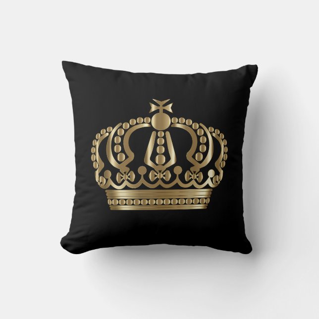 Royal. Goldene Krone für Royalty! Kissen (Vorderseite)